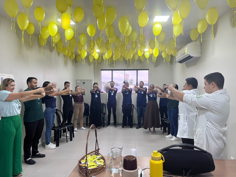 Policlínica Lago de Tucuruí inicia programação do Setembro Amarelo com atividade de ginástica laboral